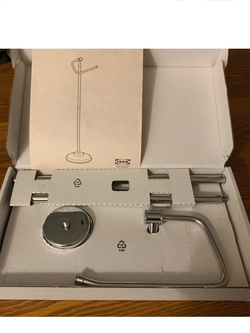 NWT IKEA BALUNGEN Toilet Roll Holder Chrome Plated